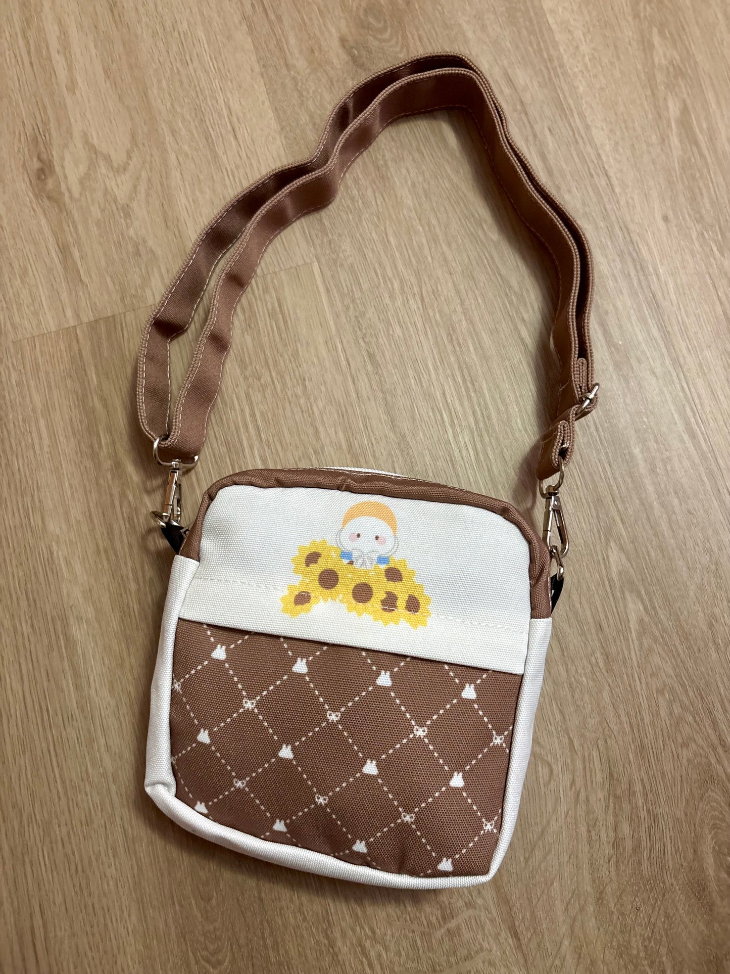 Sunflower Field Crossbody Tote Bag