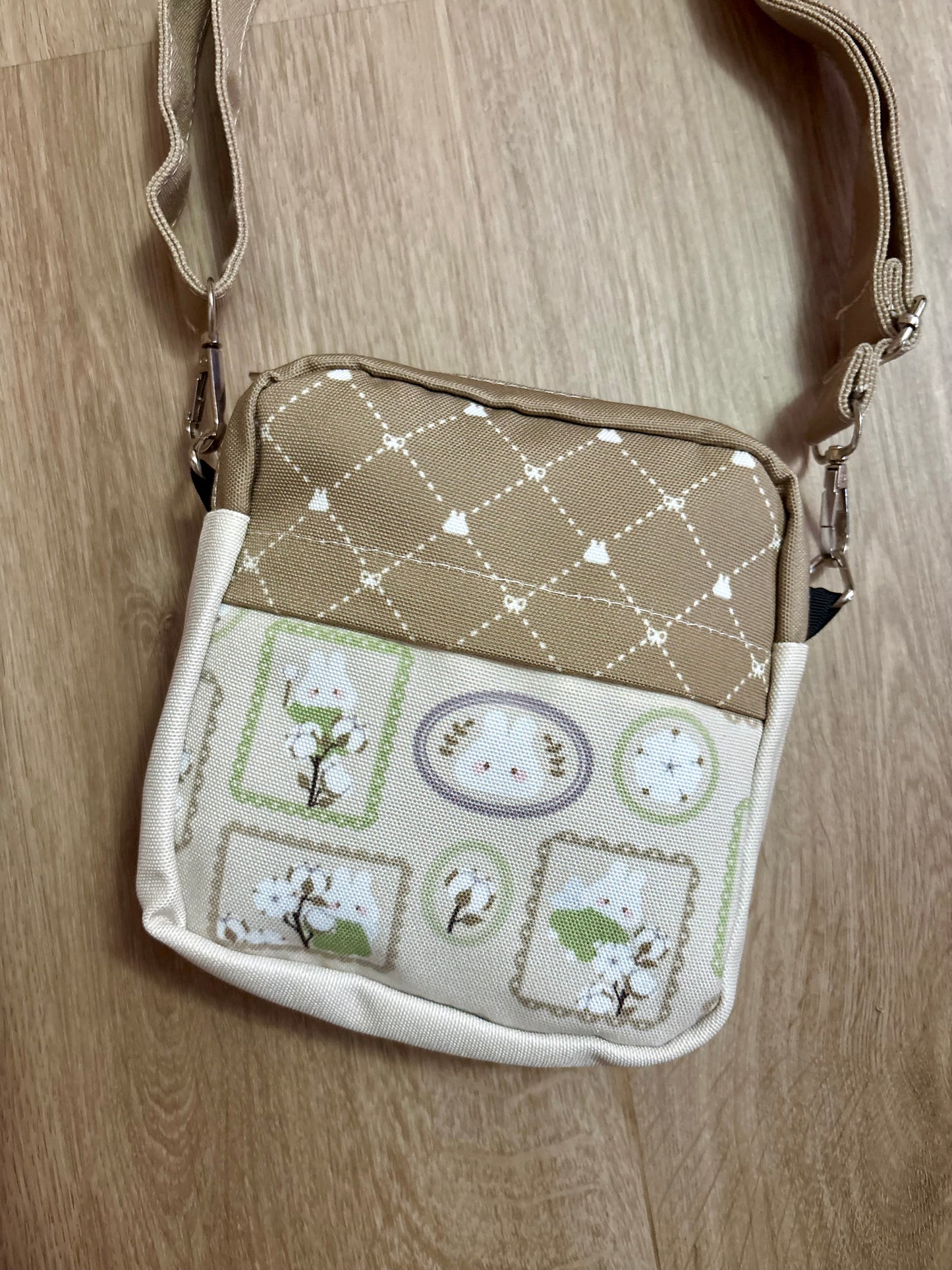 Cotton Flower Crossbody Tote Bag