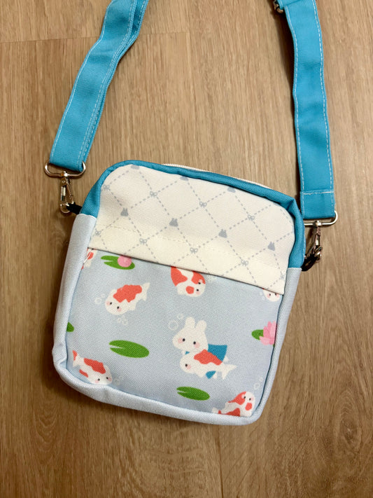 Koi Fish Pond Crossbody Tote Bag