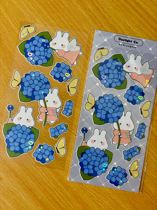Hydrangea Deco Sticker Sheet