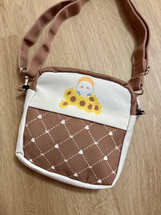 Sunflower Field Crossbody Tote Bag