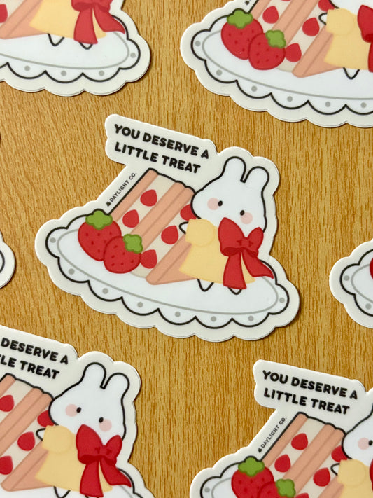 “You Deserve a Little Treat” Die Cut Sticker