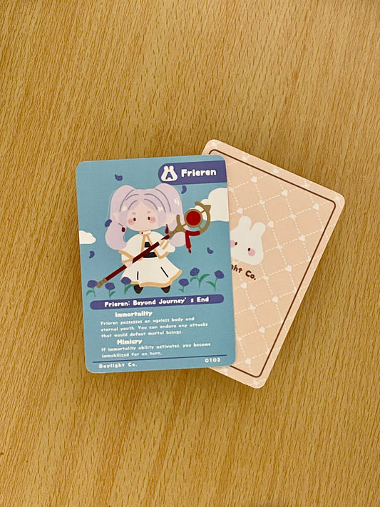 Anime Frxxrxn Bxyxnd Jxrnxx’s xnd: Fxiexen Trading Card