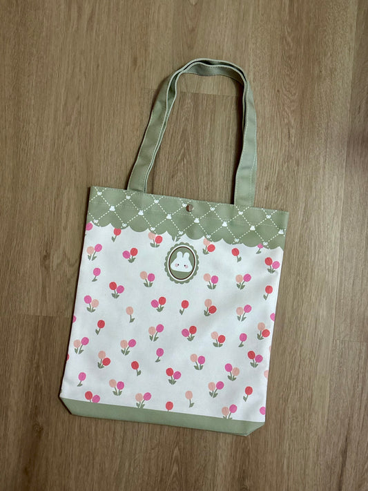 Tulip Button Tote Bag