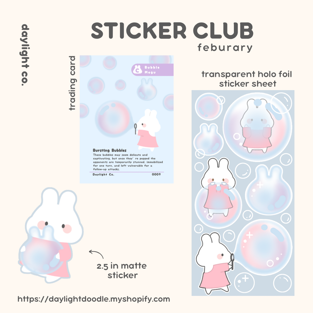 Bursting Bubbles Stationary Set (February 2025)