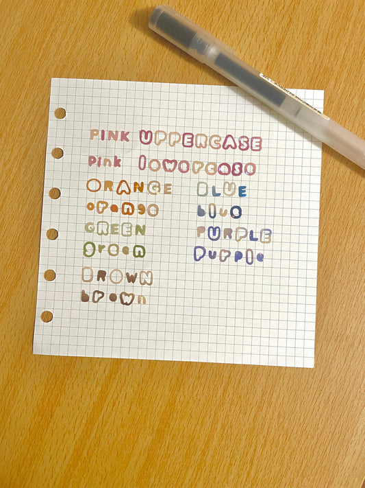 Alphabet & number Star Holographic sticker sheet