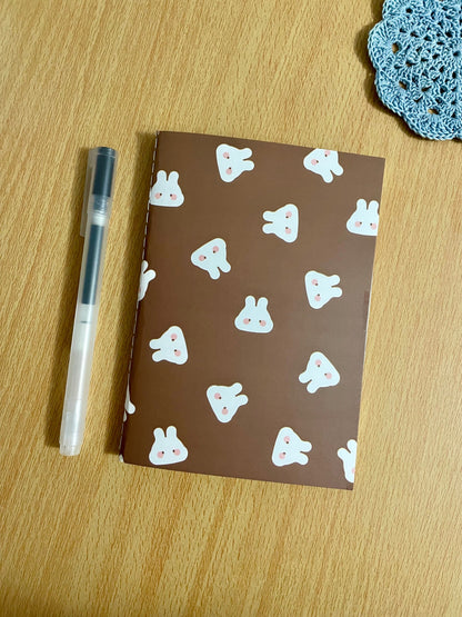 Brown Bunny Saddle Stitch A6 Notebook