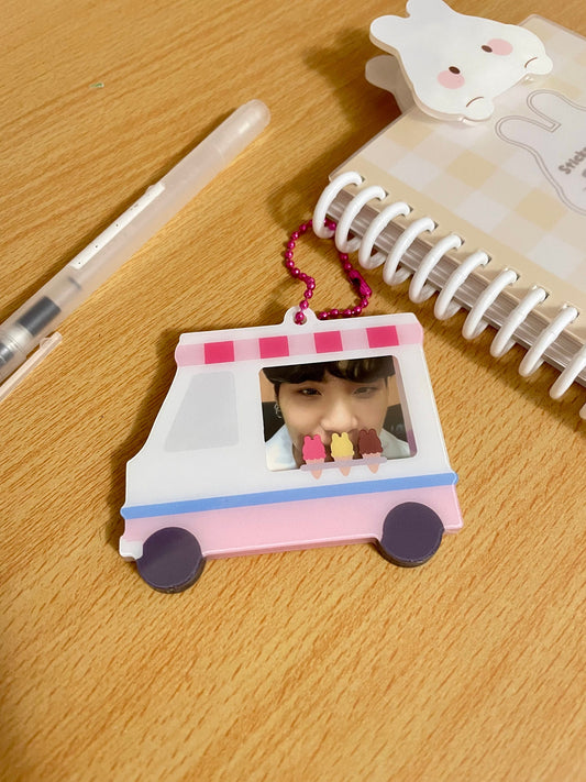 Ice Cream Truck Photocard Keychain